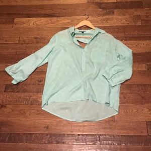 Mint Patterned Blouse from AEO LIKE NEW